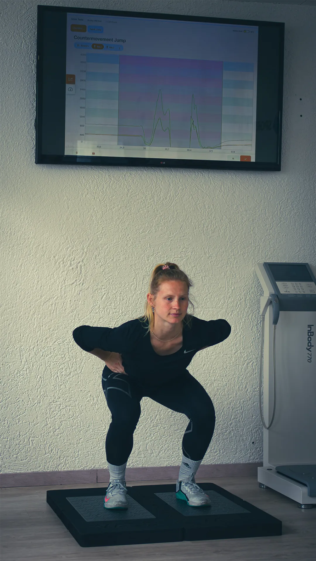 Sprungkraftmessung im Sportraum Mainz